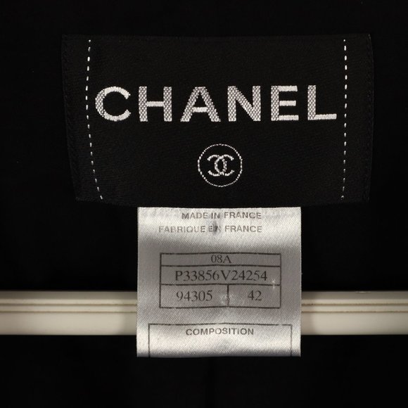 Chanel size 42 Black Wool Silk Lined Jacket - Picture 8 of 11